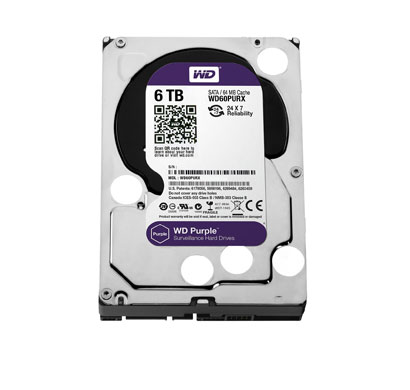 wd (wd60purz) 6tb purple surveillance internal hard drive
